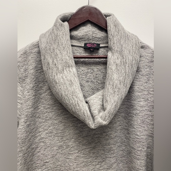 4 for $25 🍒 ACX Cozy Gray Women's Cowl Neck Sweater Size 1x - Picture 4 of 6